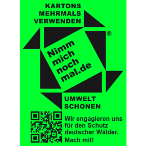 Aufkleber Etikett Umwelt NimmMichNochMal gr&uuml;n
