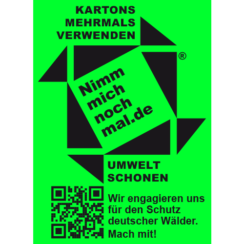 Aufkleber Etikett Umwelt NimmMichNochMal grün